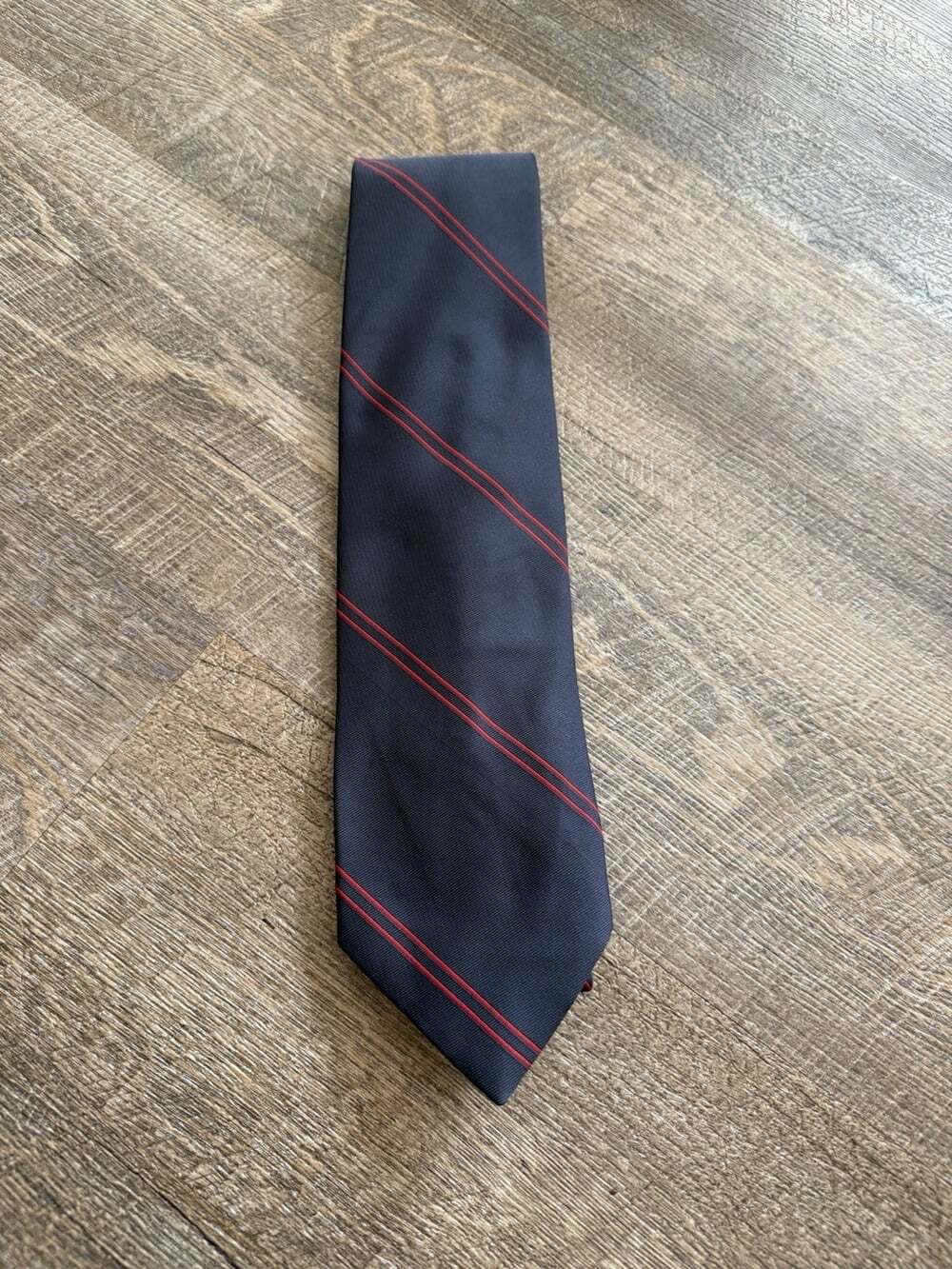 Vintage Wemlon By Wembley Necktie Navy & Red - Mens 100% Polyester BEAUTIFIL